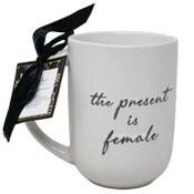 Wholesale - Organic Mug with "The Present is Female" on Outside Nicole Miller C/P 36, UPC: 195010112789